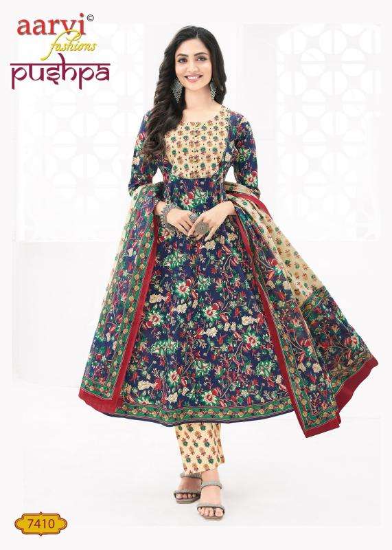 Aarvi Pushpa Vol-1 – Anarkali Style Kurti Pant With Dupatta